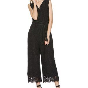 Black Jumpsuit Lined with Lace Exterior